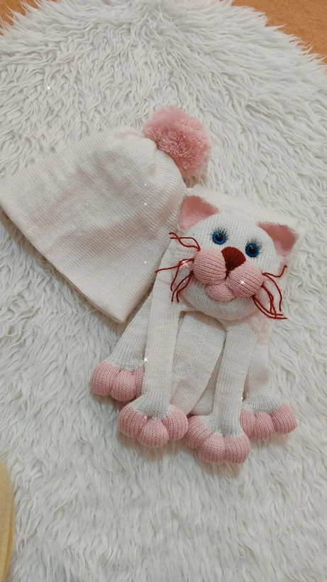 شال و کلاه دستبافت گربه ای